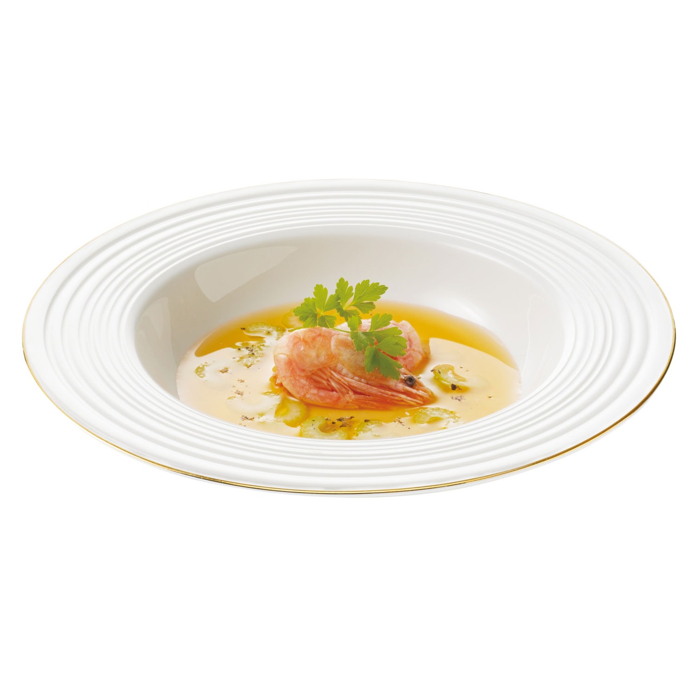 Passion Soup Plate Golden Edge 4-Pack 23 cm Giftbox