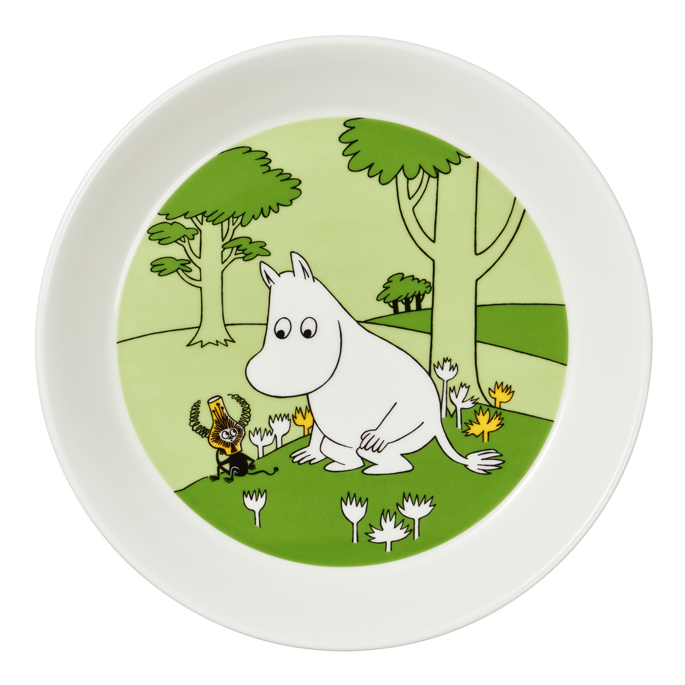 Moomin Plate Ø19 cm, Moomintroll Grass Green