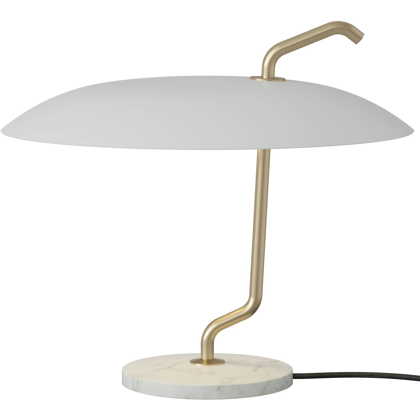 Model 537 Bordlampe, Messing / Hvid