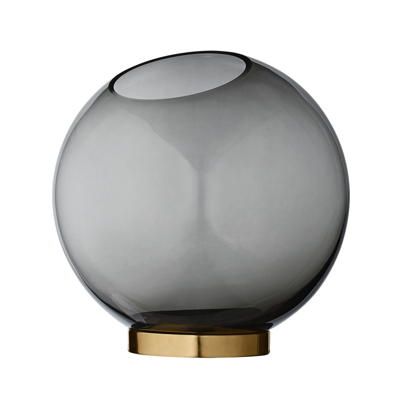 Globe Vase Ø21 cm, Sort / Messing
