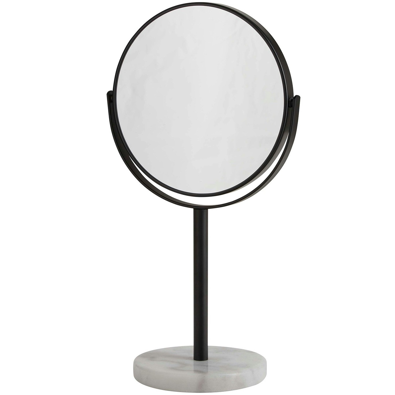 Bordspejl H34 x Ø20 cm, Sort/Hvidt
