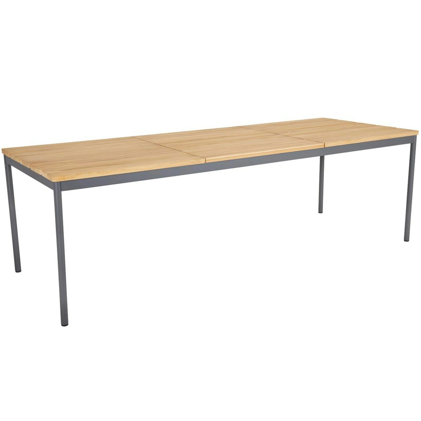 Nox Spisebord Aluminium/Teak 90x238 cm, Antracitgråt