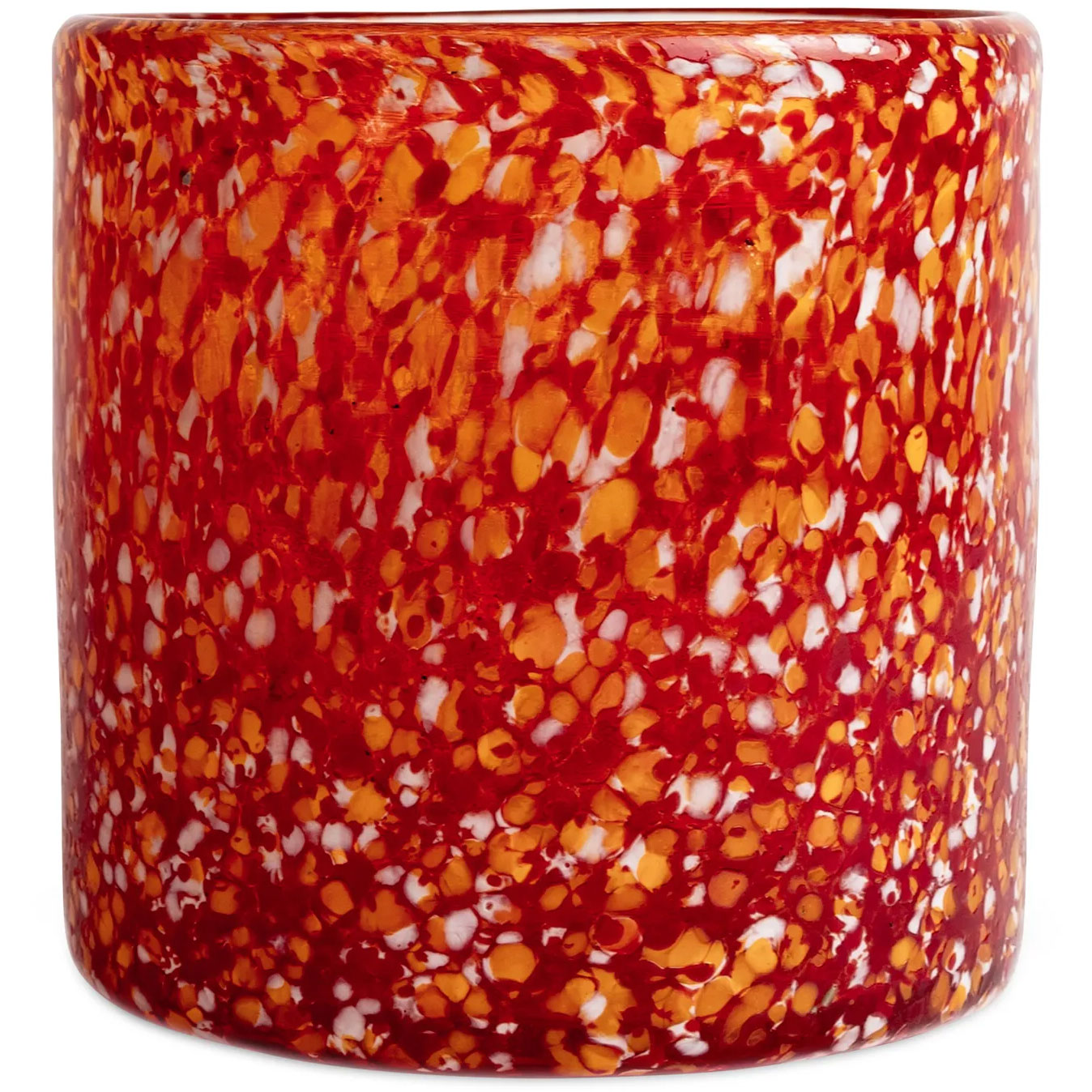 Calore Lysestage / vase M, Rød/Orange