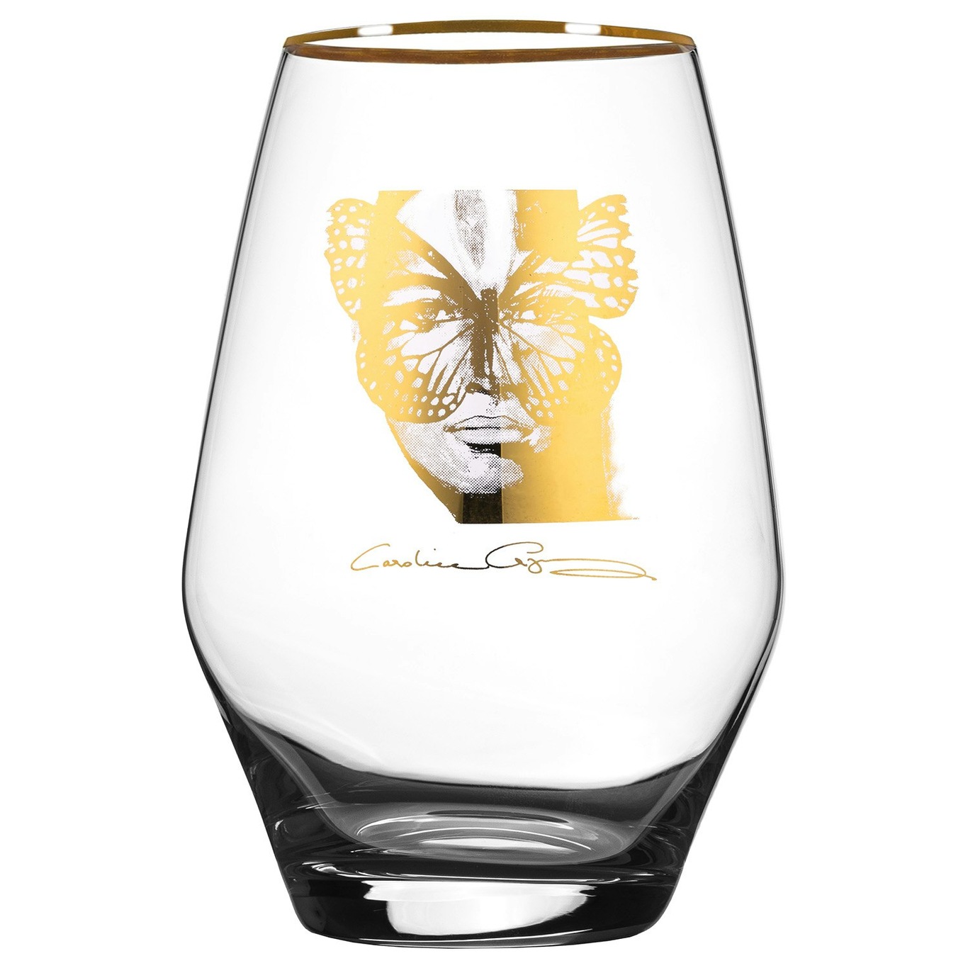 Golden Butterfly Vandglas 35 cl, Guld