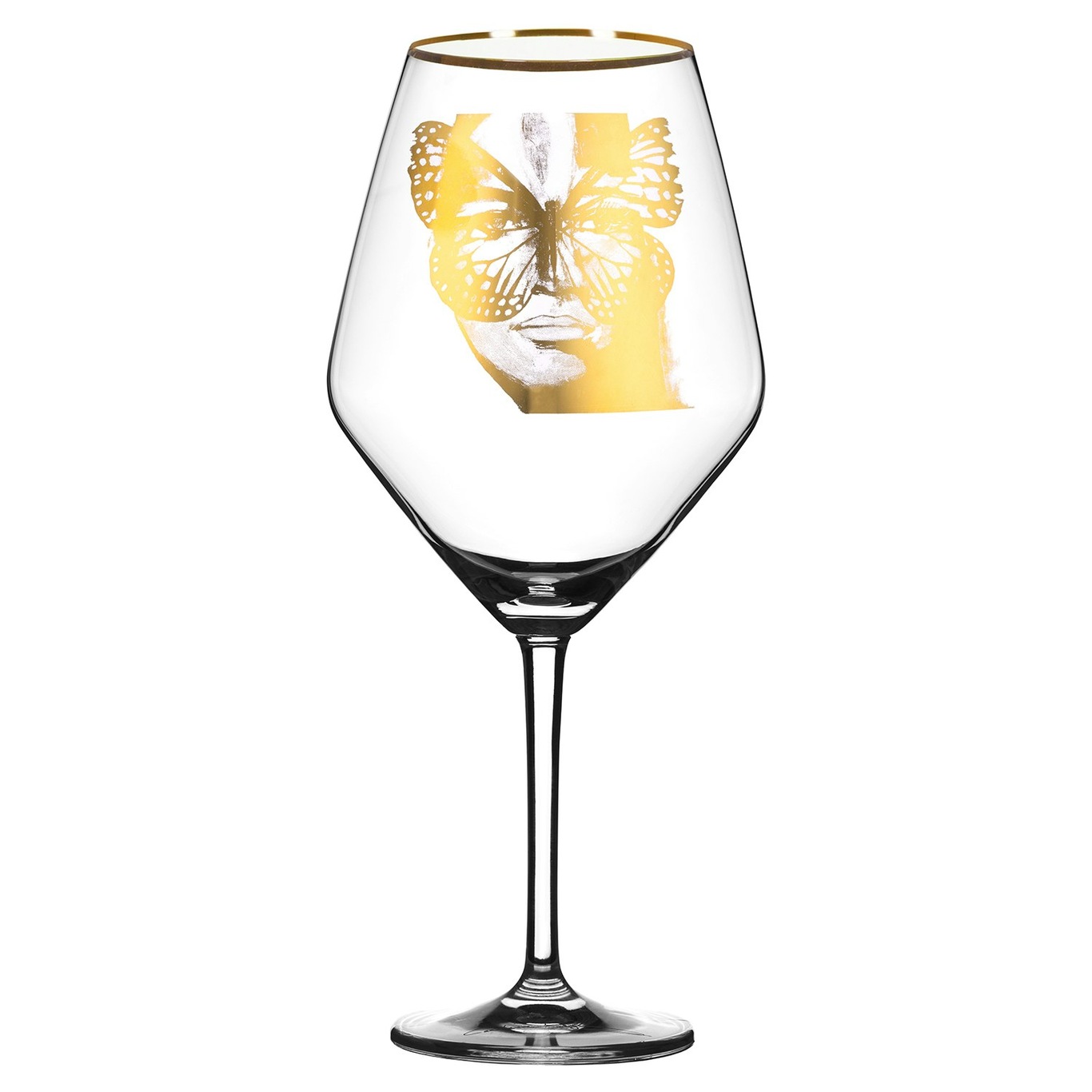 Golden Butterfly Rødvinsglas 75 cl, Guld