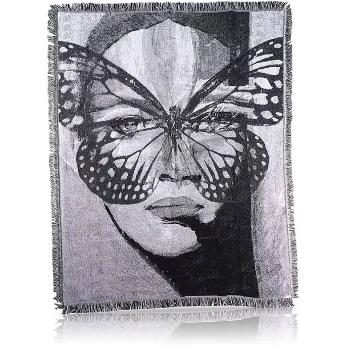 Secret Butterfly Tæppe, 130x160 cm
