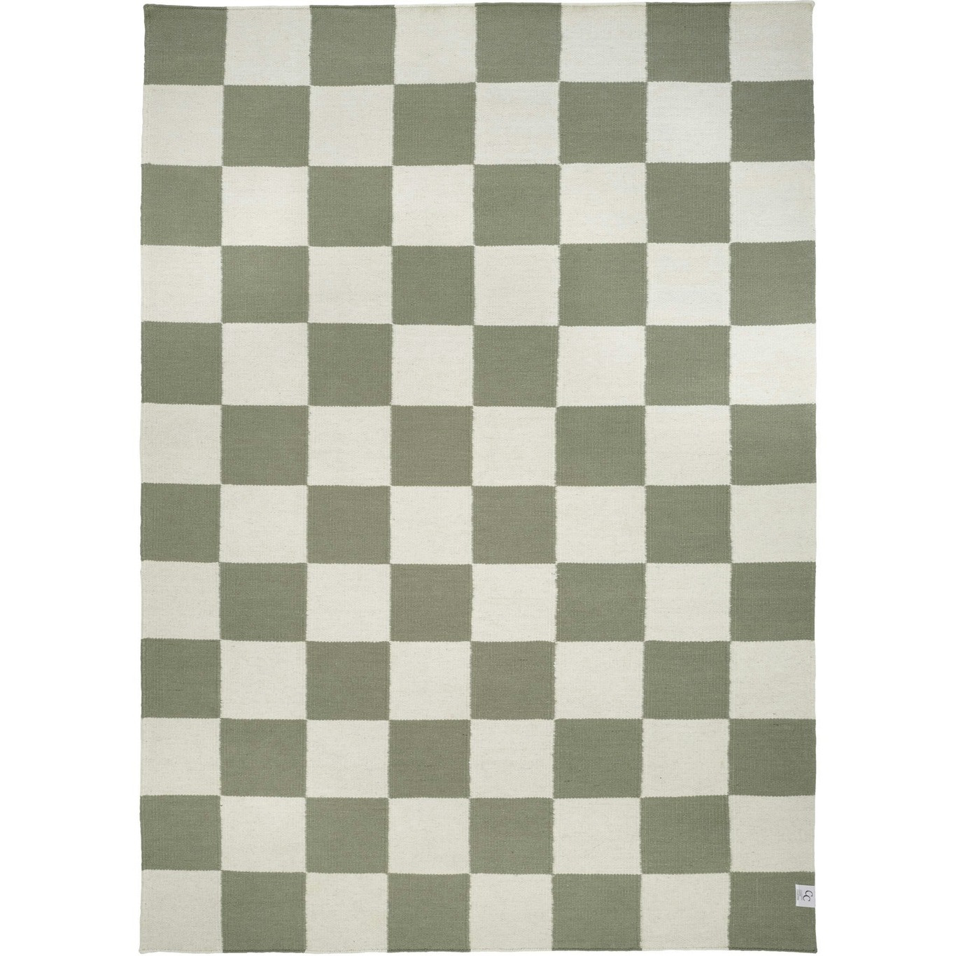 Square Tæppe 250x350 cm, Hvidt/Grønt