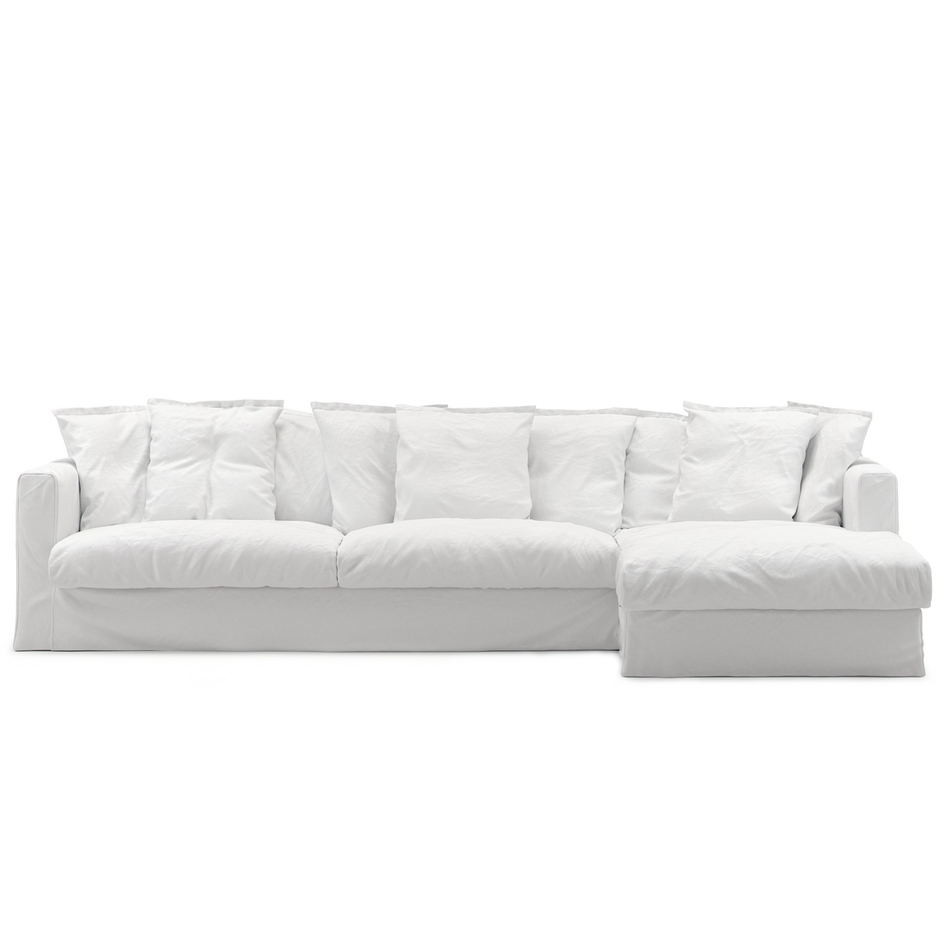 Le Grand Air Sofa 3-Pers Bomuld Divan Højre, Hvid