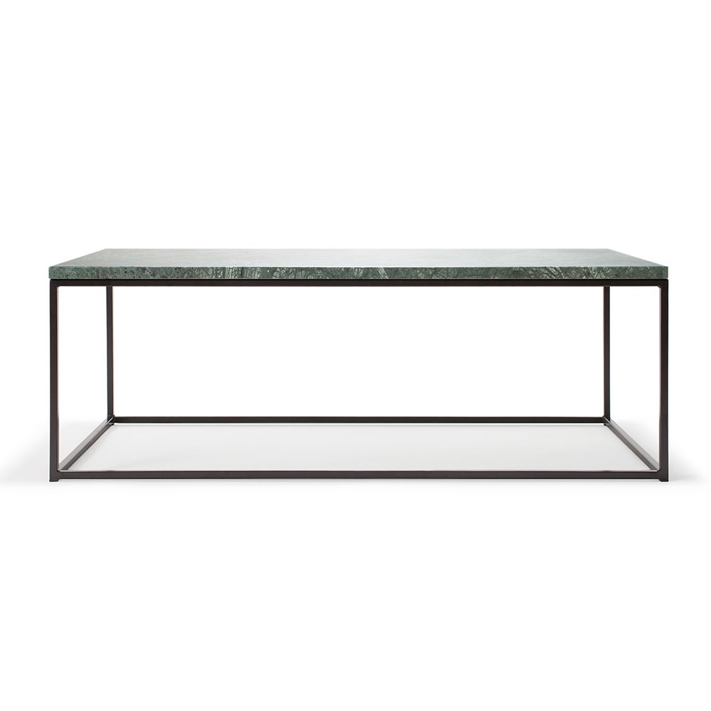 Marvelous Sofabord 60x120 cm, Sort / Grøn Marmor