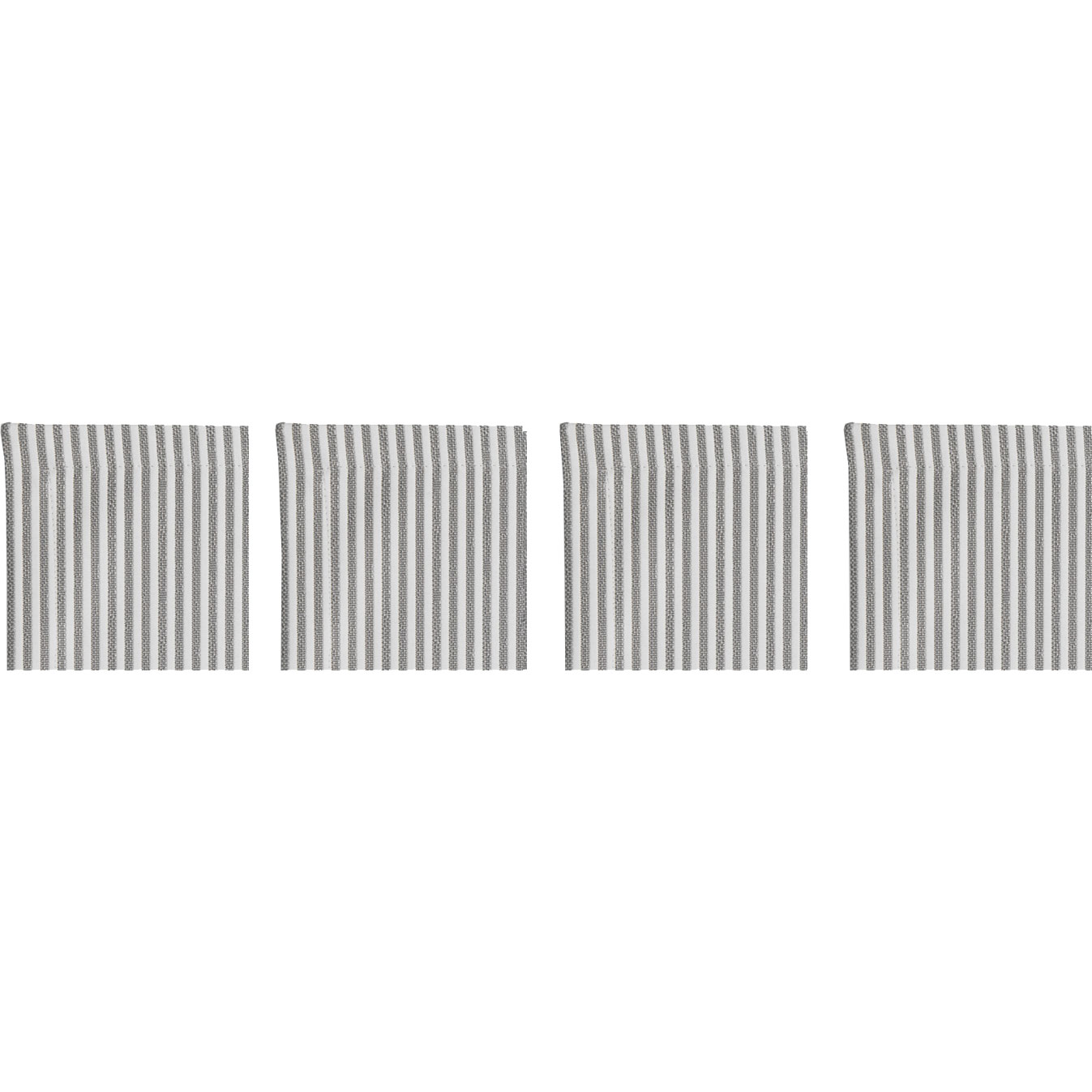 Narrow Stripe Glasbrikker 10x10 cm 4-pak, Grå