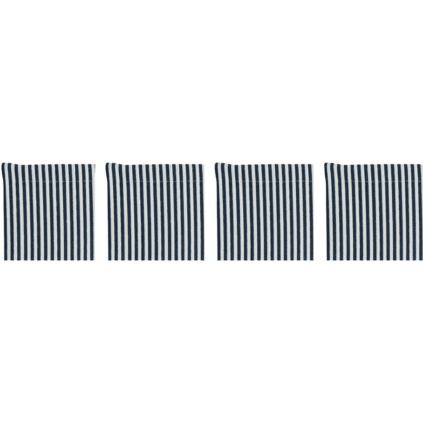 Narrow Stripe Glasbrikker 10x10 cm 4-pak, Marineblå