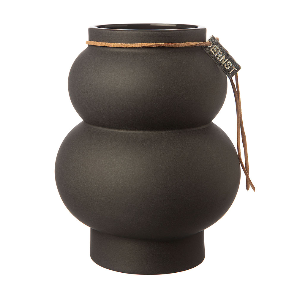 Curvy Vase Stentøj Mørkegrå, 10x5.5 cm