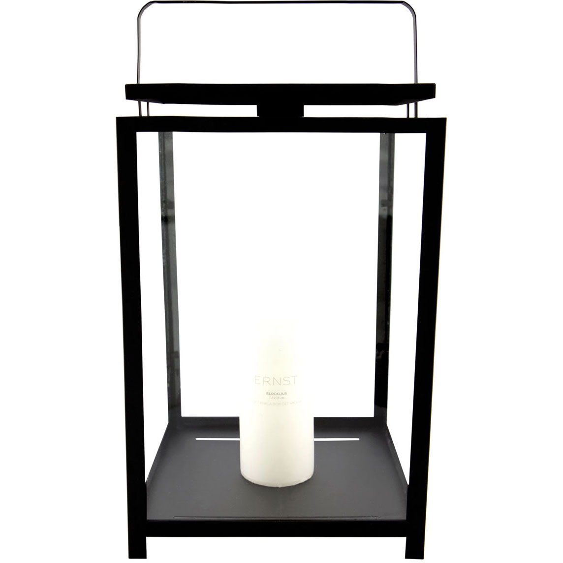 Lanterne Bloklys 25x25 cm, Sort