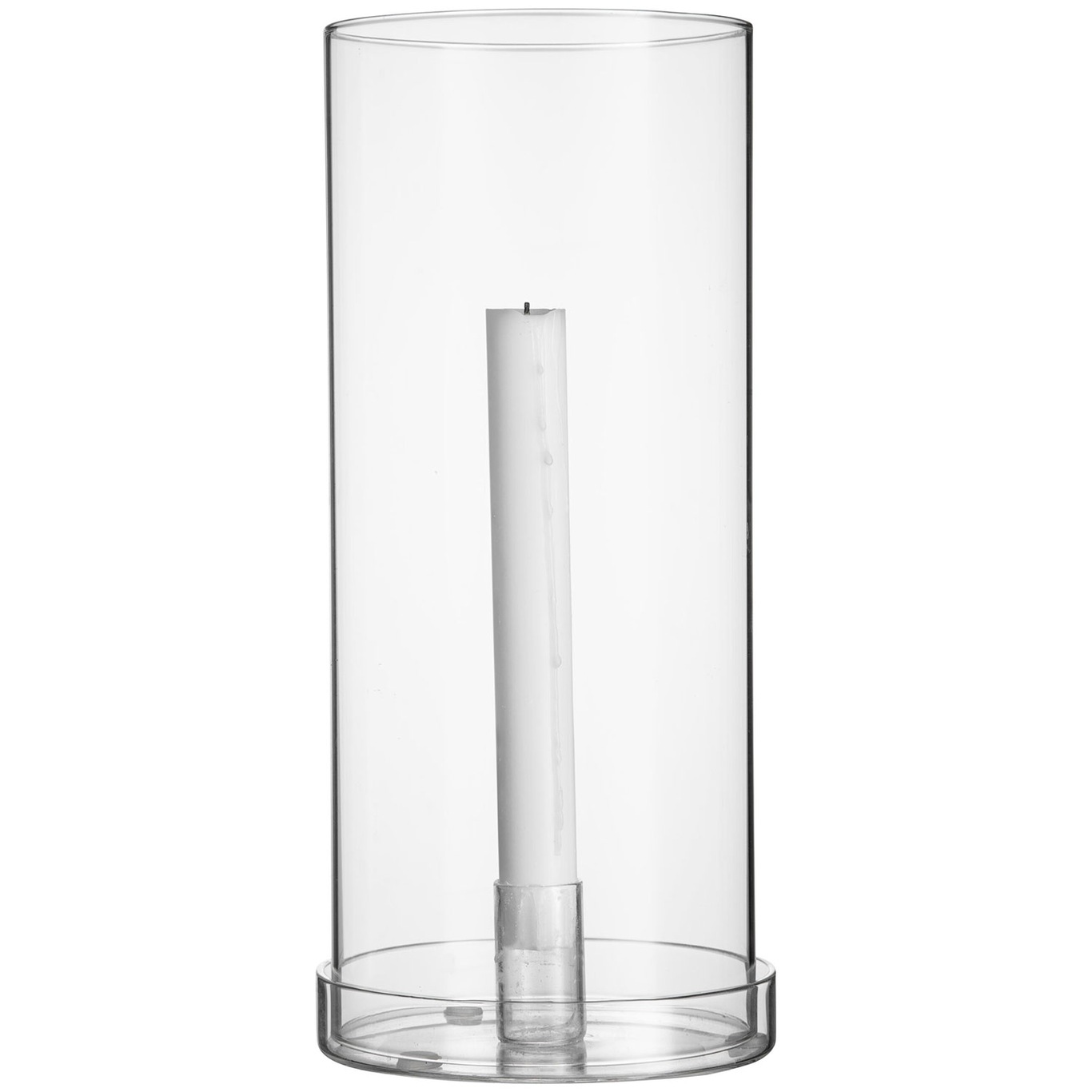 Lysestage Glas Gennemsigtig, 29 cm