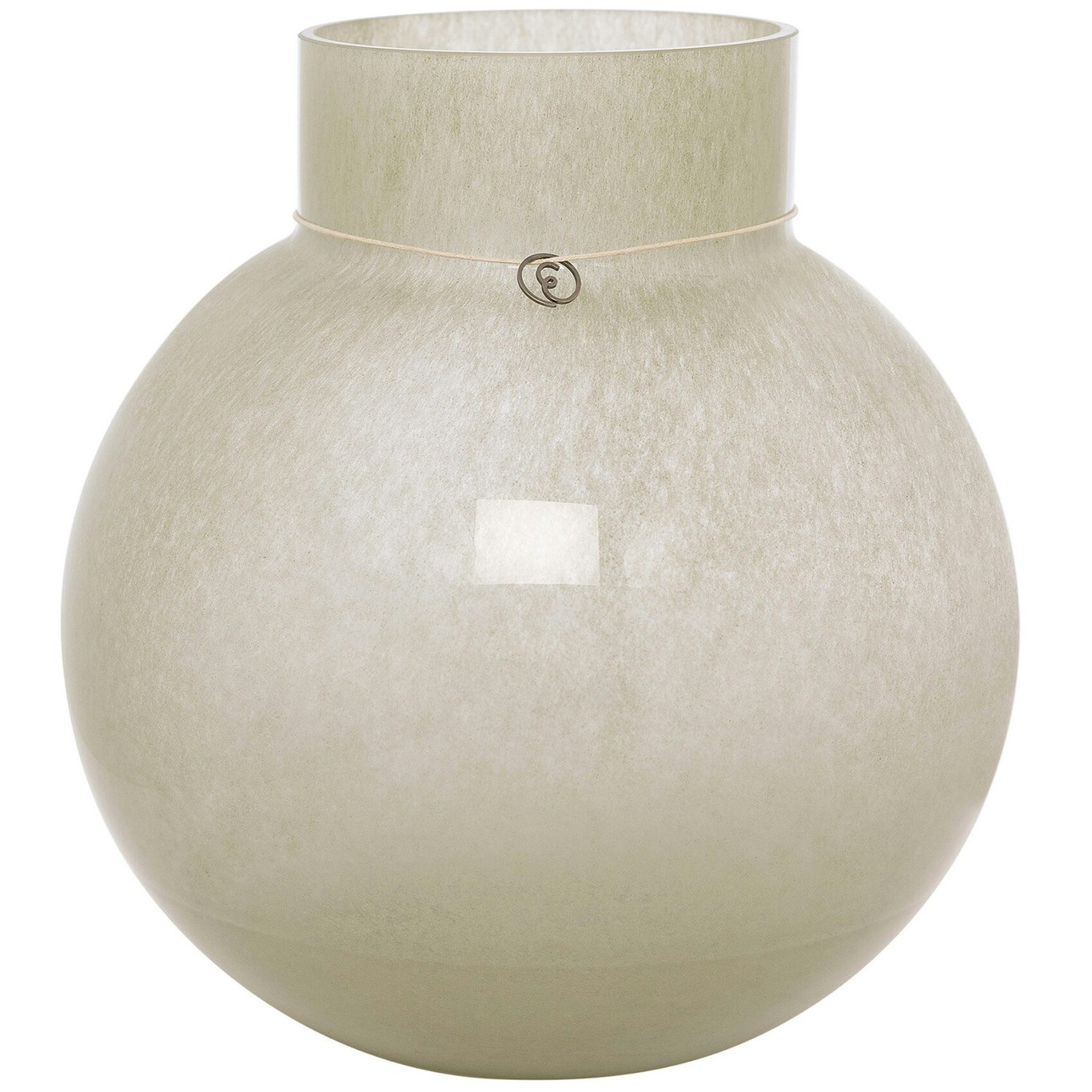 Glasvas rund d24 h25, vit Vase 25 cm Grøn