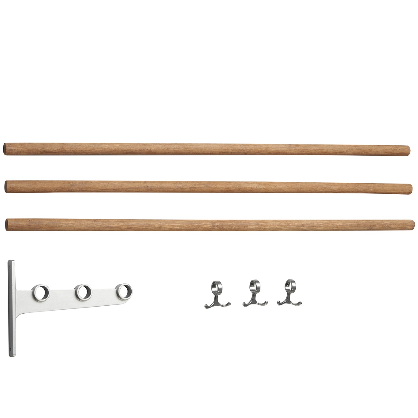 Nostalgi Extension Part For Hat Rack/ Shoe Rack, Aluminium Tilbygningsdel Til Hattehylde / Skohylde, Aluminium Aluminium Bamboo