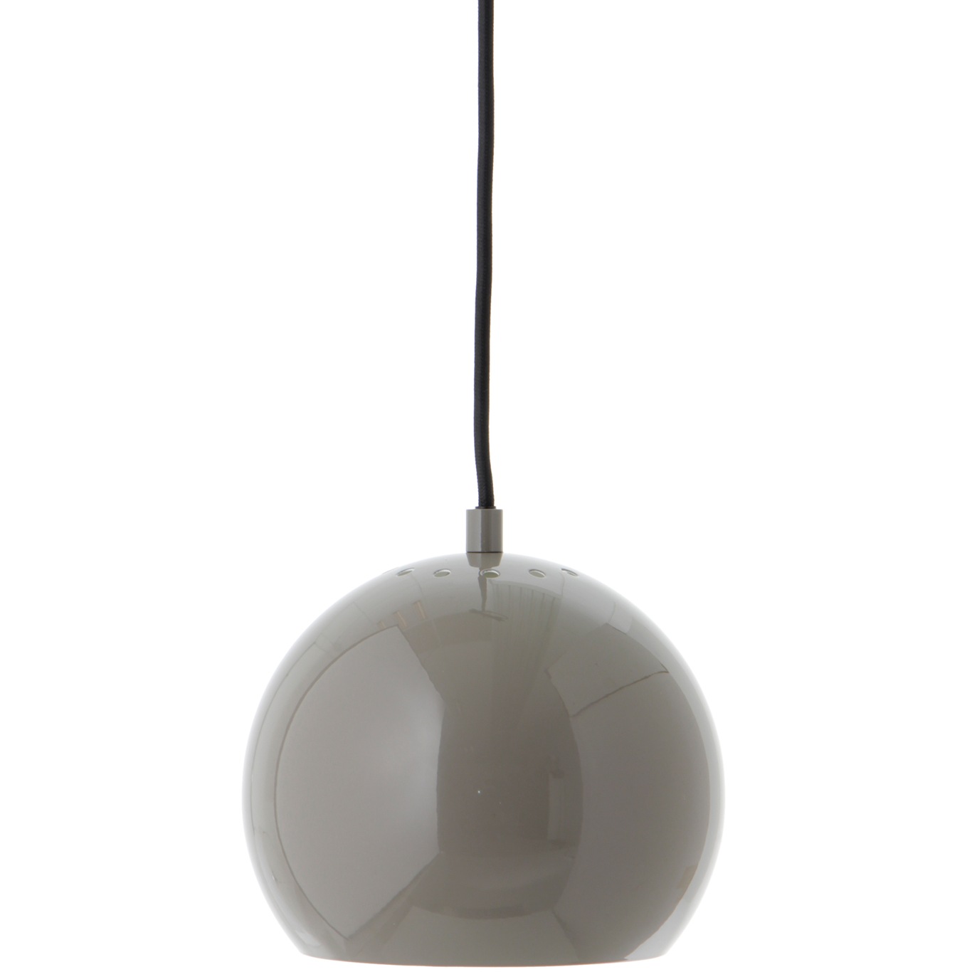 Ball Pendel 18 cm, Glossy Varm Grå