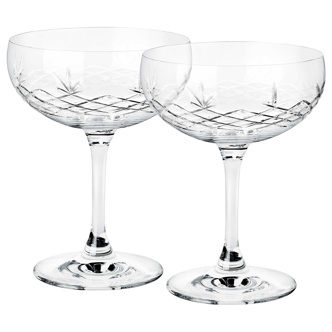 Crispy Gatsby Champagne Coupe Glas 2 Stk, Clear