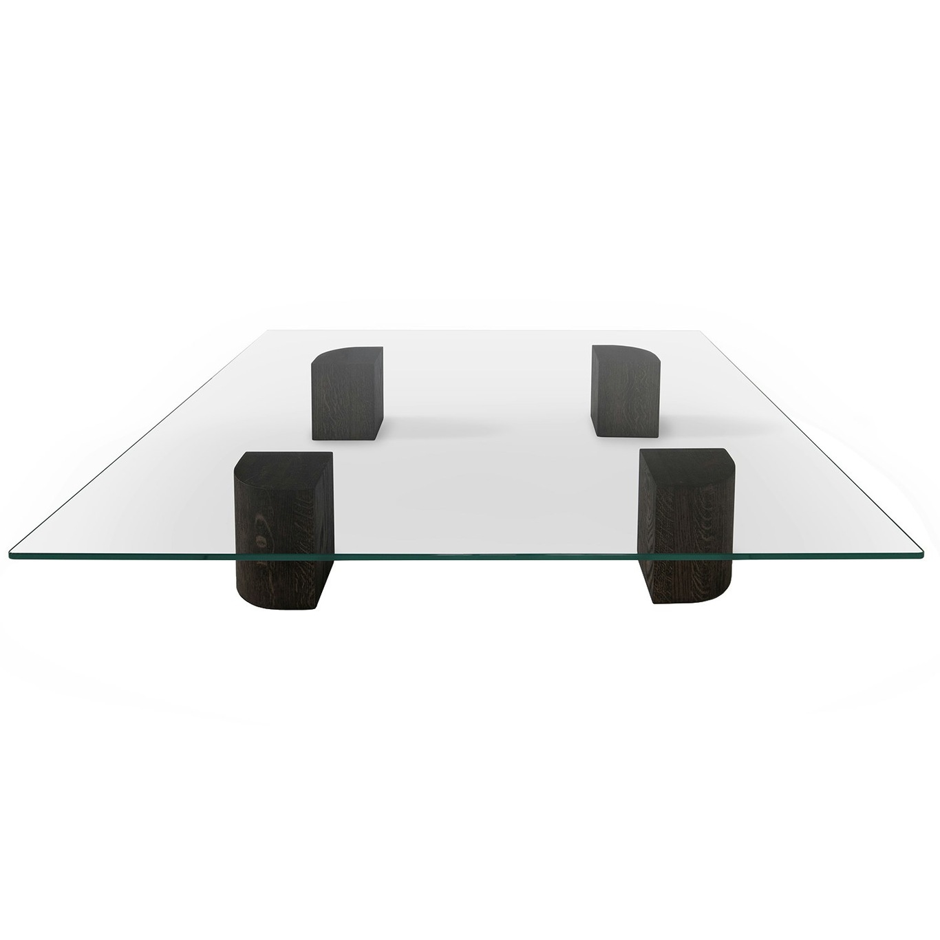 Quarter Loungebord Røget Eg, 120x120 cm