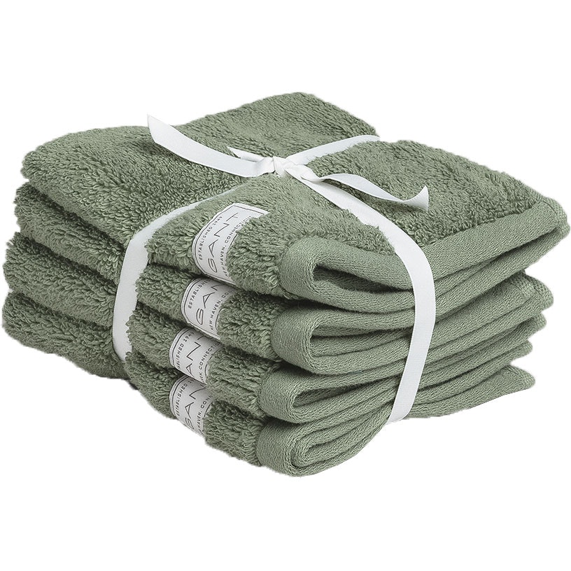 Premium Håndklæder 30x30 cm 4-pak, Agave Green