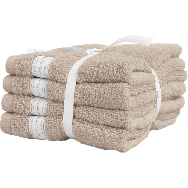 Premium Håndklæder 30x30 cm 4-pak, Silver Sand