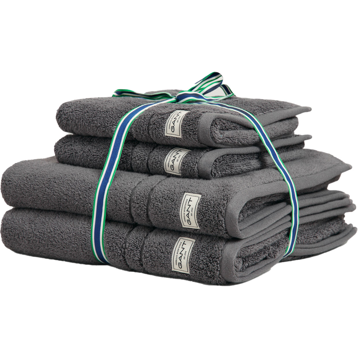 Premium Håndklæder 4-pak 50x70 + 70x140 cm, Anchor Grey