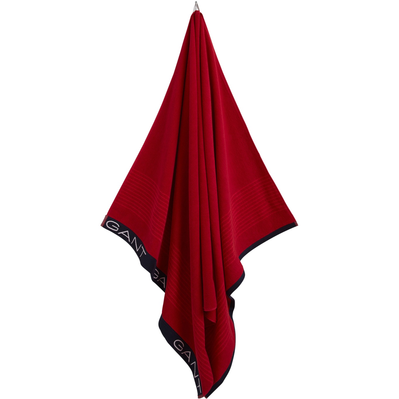 Tonal Stripe Strandhåndklæde 100x180 cm, Lyst Rødt