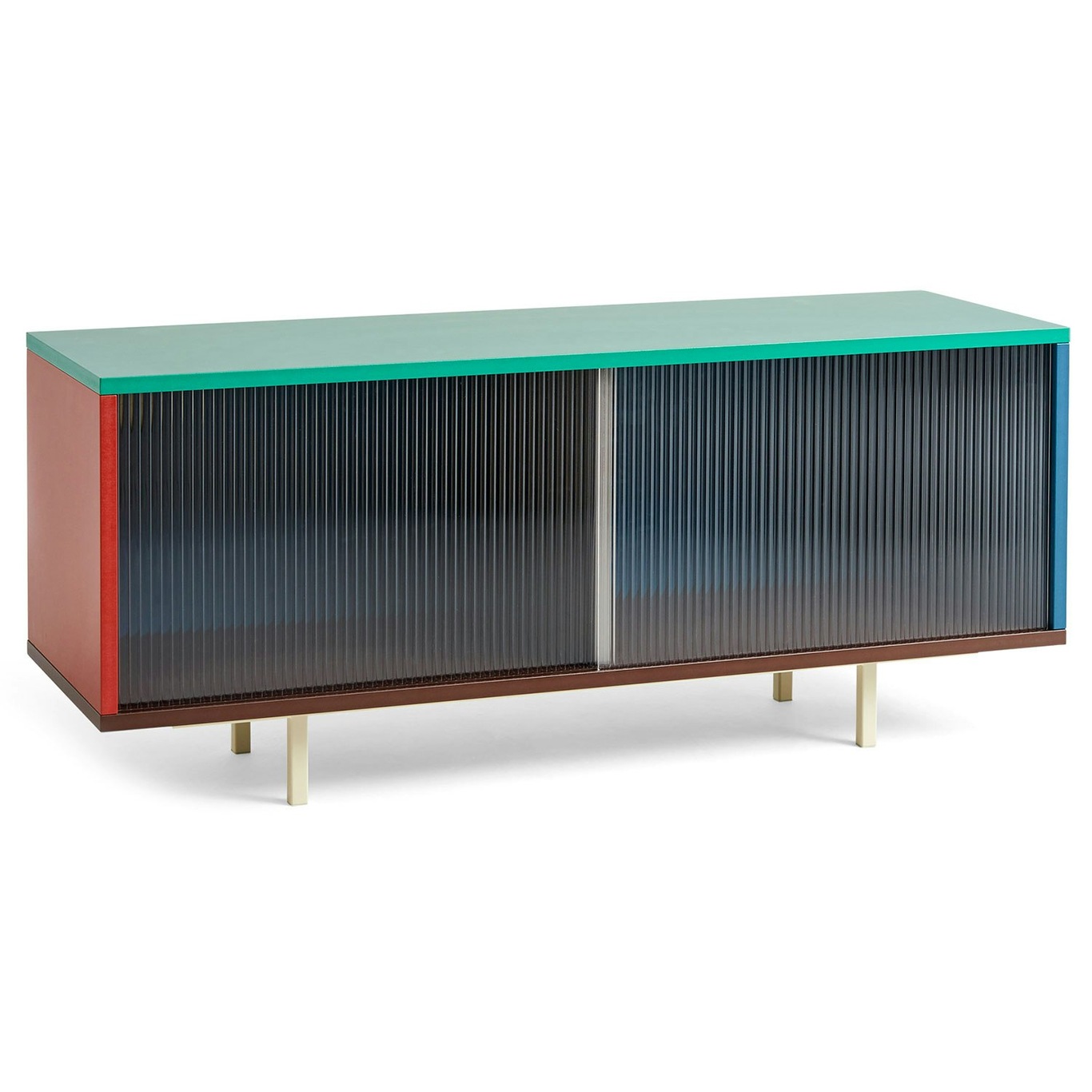 Colour Cabinet Sidebord Glasdør, 120 cm / Multi