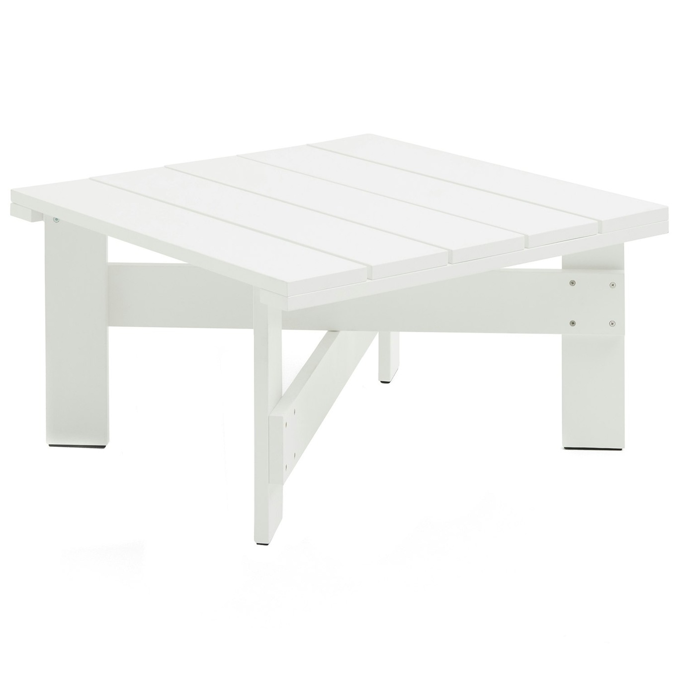 Crate Loungebord 75x75 cm, Hvidt