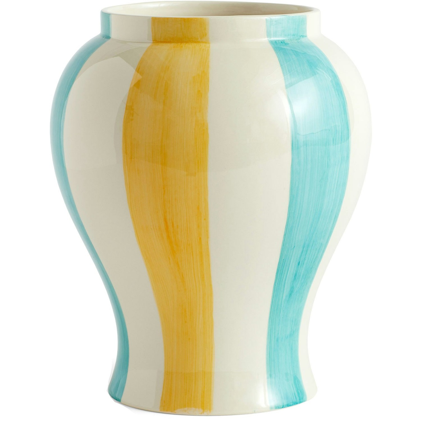 Sobremesa Stripe Vase 25 cm Grøn/Gul