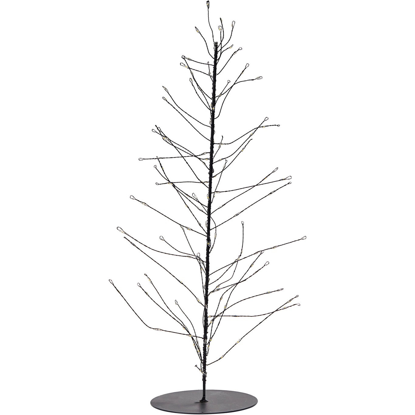 Glow Juletræ med Lys, Metal, Ø12x45 cm