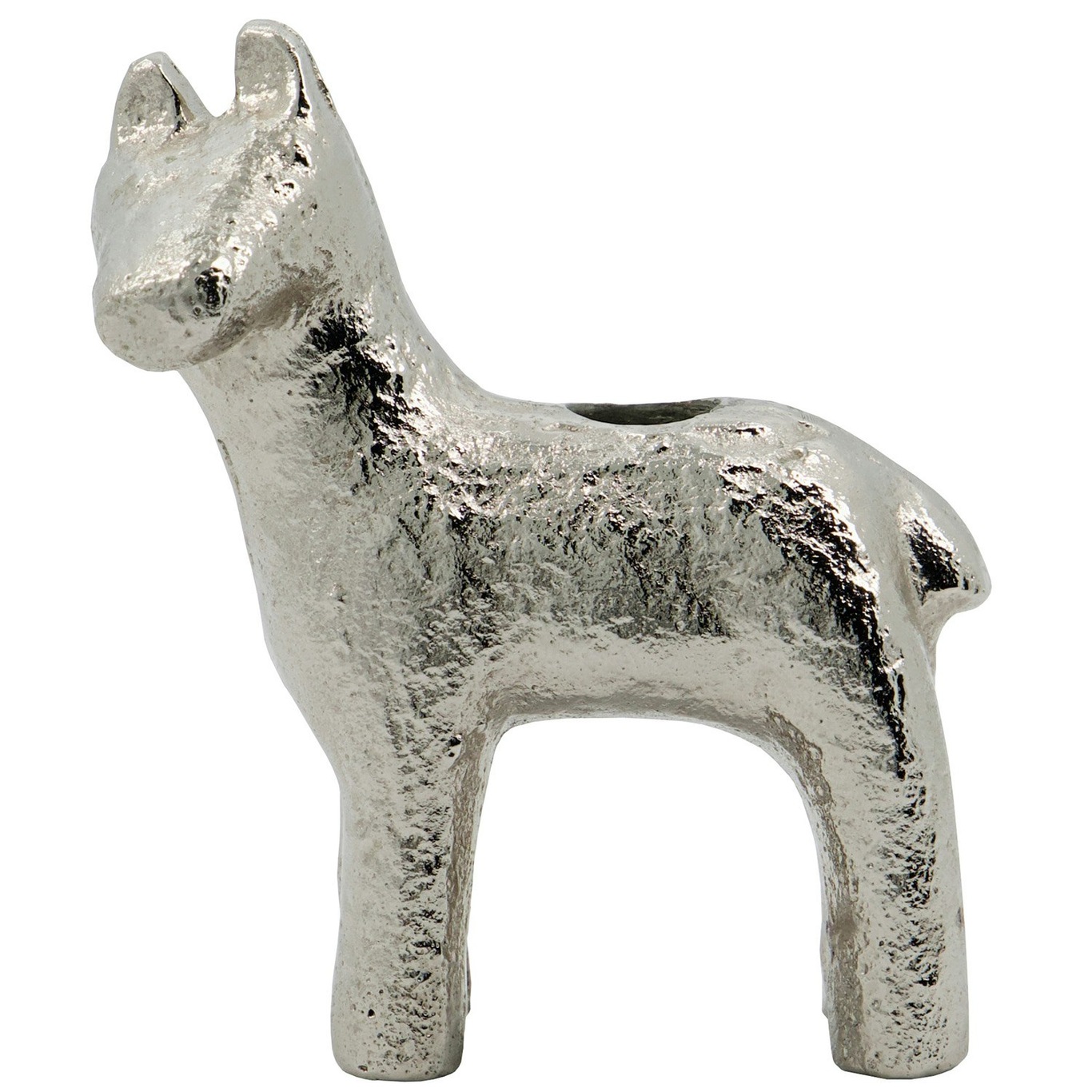 Horse Lysestage, Antique Silver