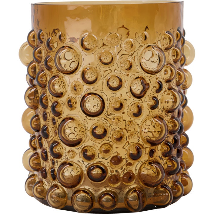 Foam Vase Glas Ravfarvet H19 cm
