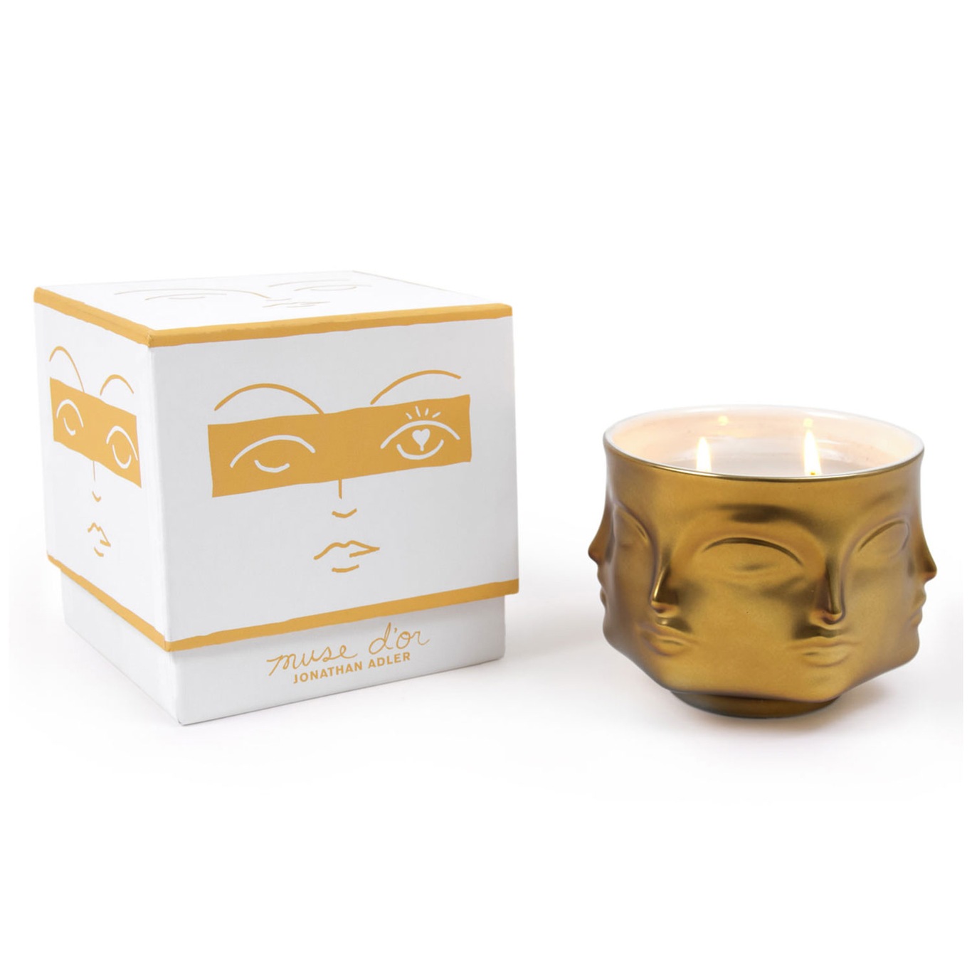 Muse Ceramic Candle Duftlys Guld
