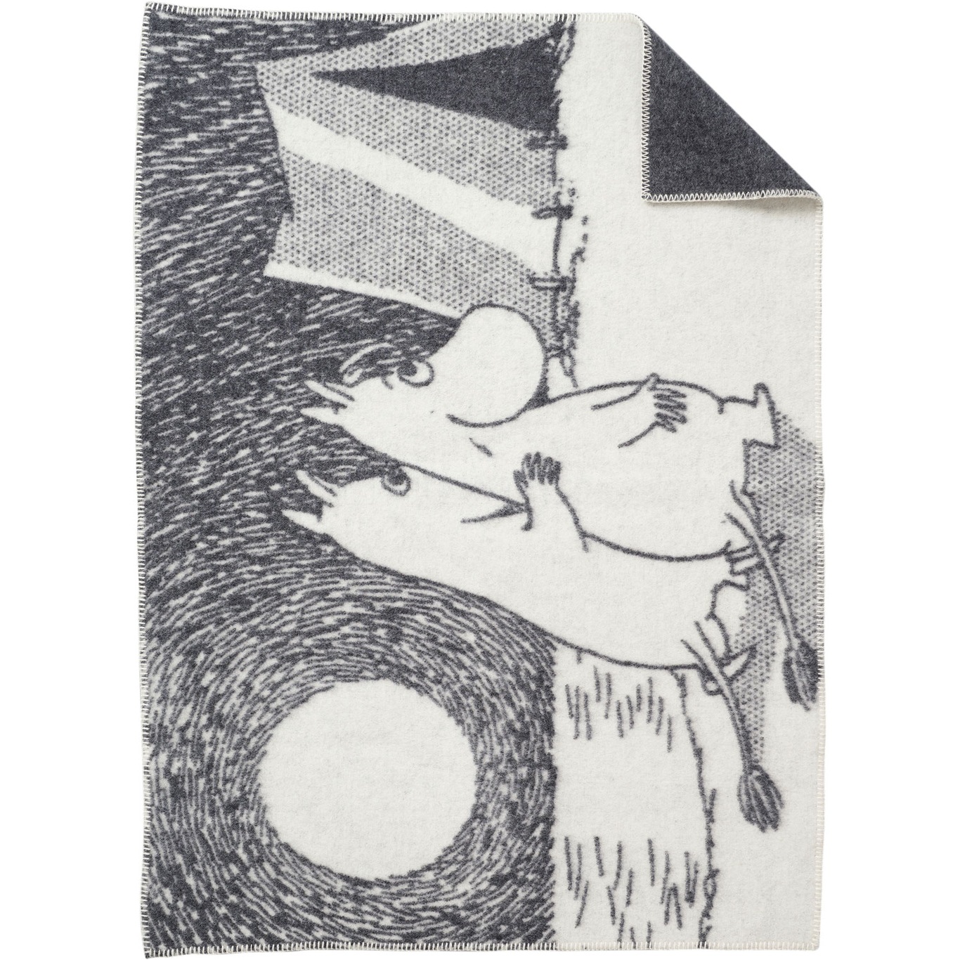 Moomin adventure Plaid 90x130 cm, Sort