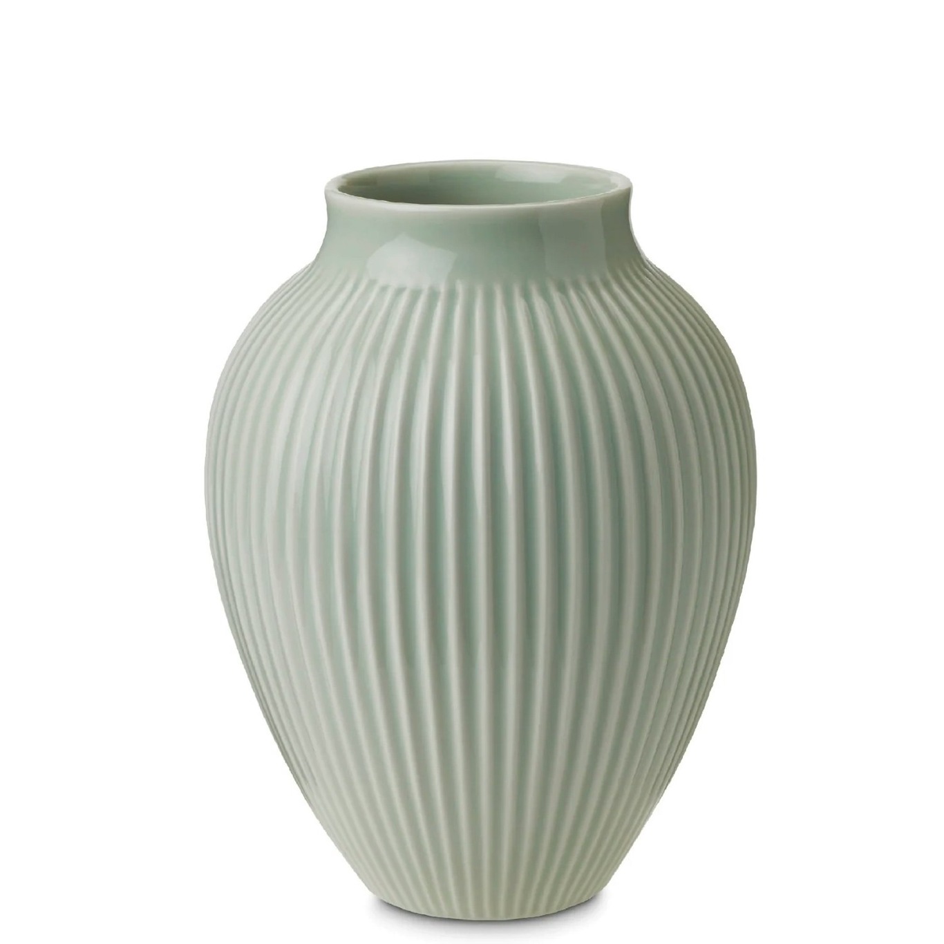 Vase Rillet 20 cm, Mint Green