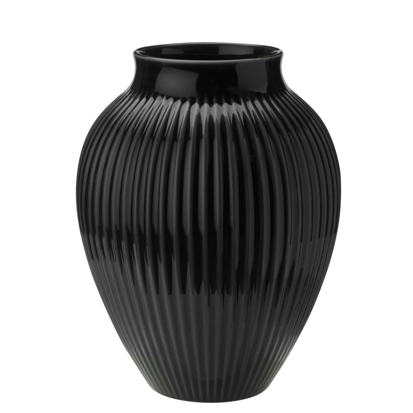 Vase Rillet 27 cm, Sort