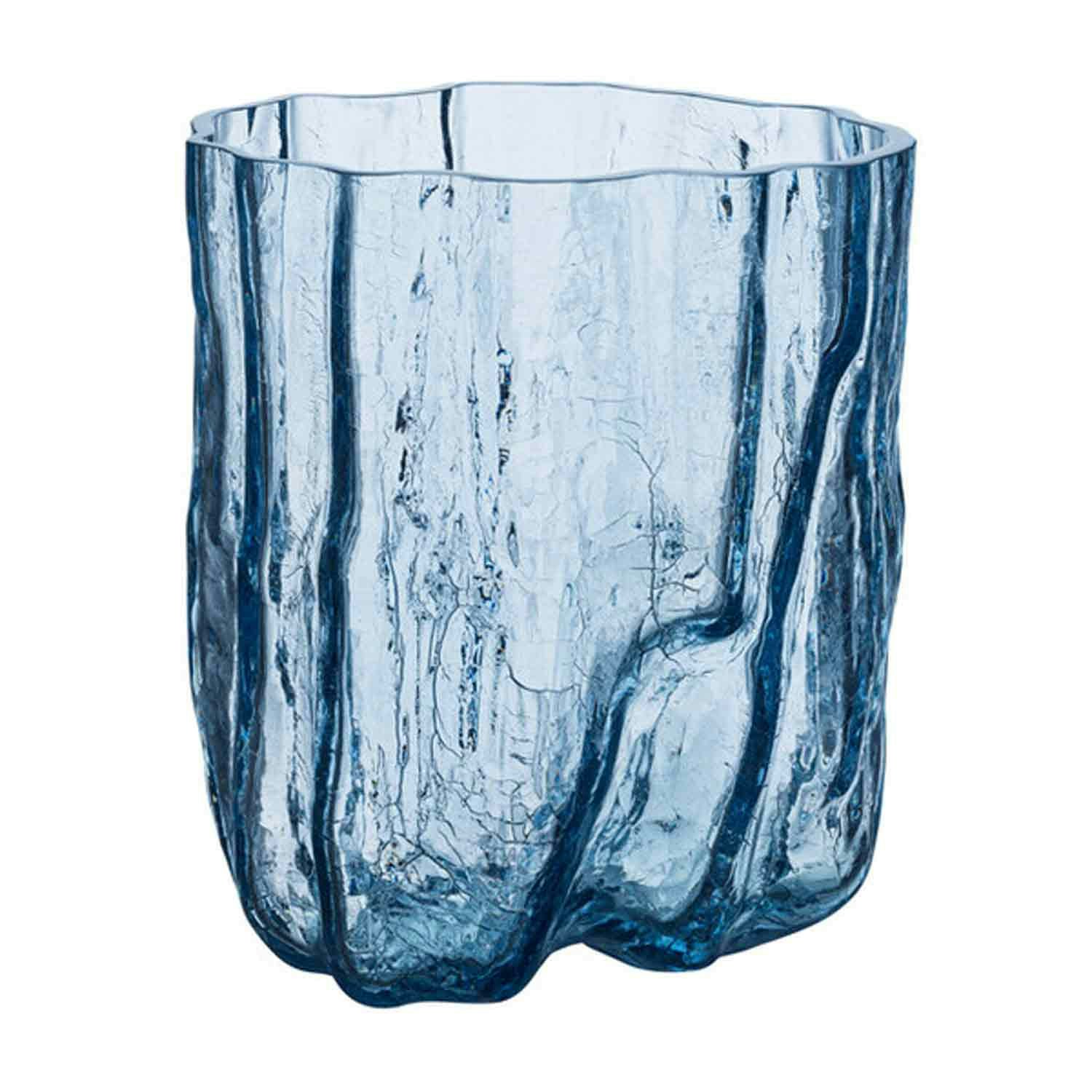 Kosta Boda-Crackle Vase Cirkulært Glas, 27 cm