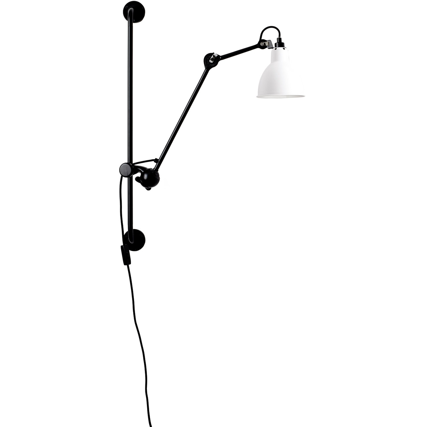 Lampe Gras N°210 Væglampe, Sort / Hvid
