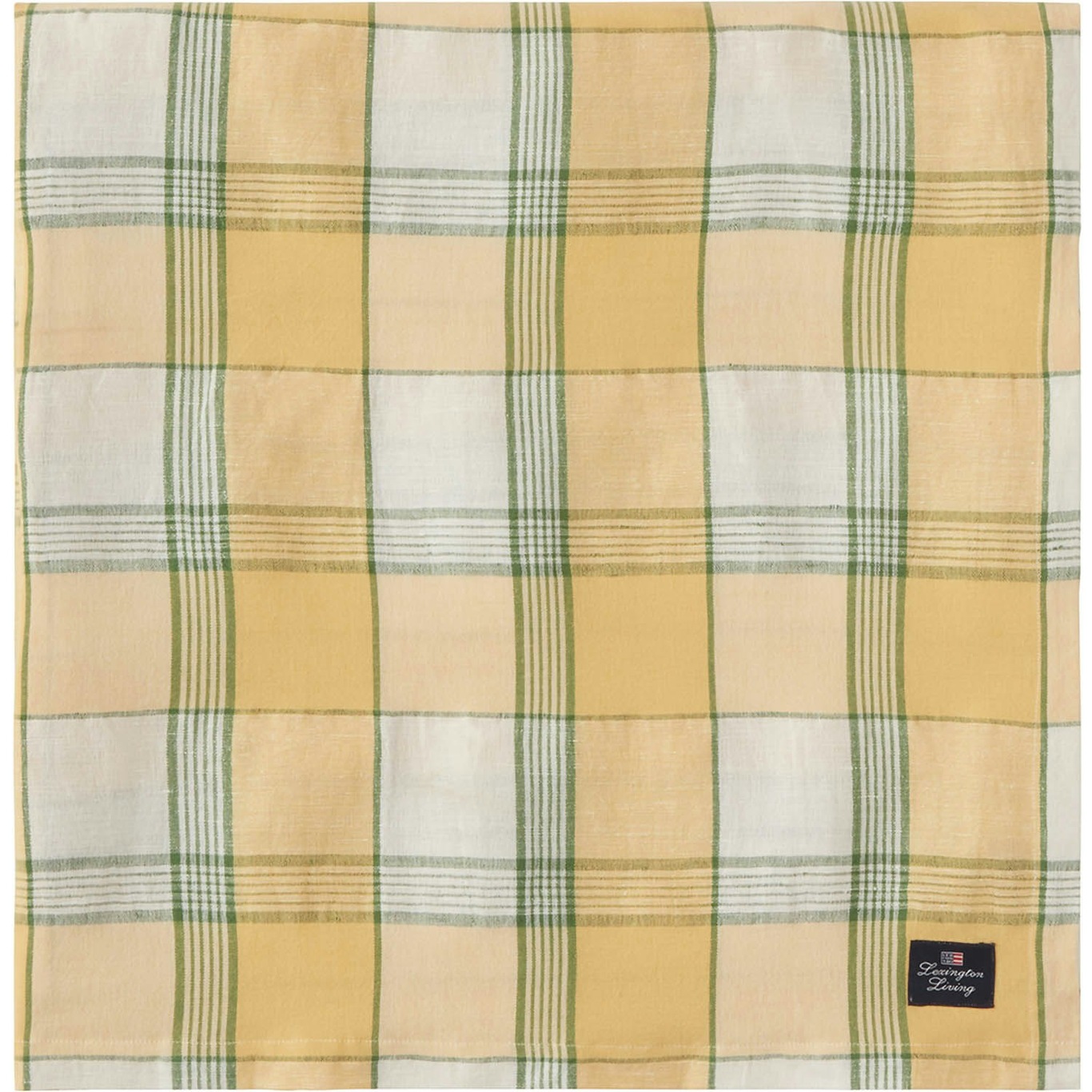 Easter Linen/Cotton Dug Gul/Hvid, 150x350 cm