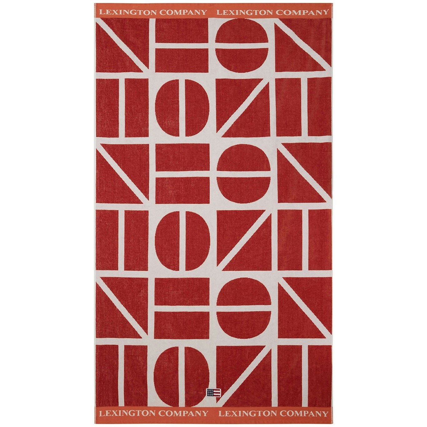 Graphic Strandhåndklæde 100x180 cm, Rødt