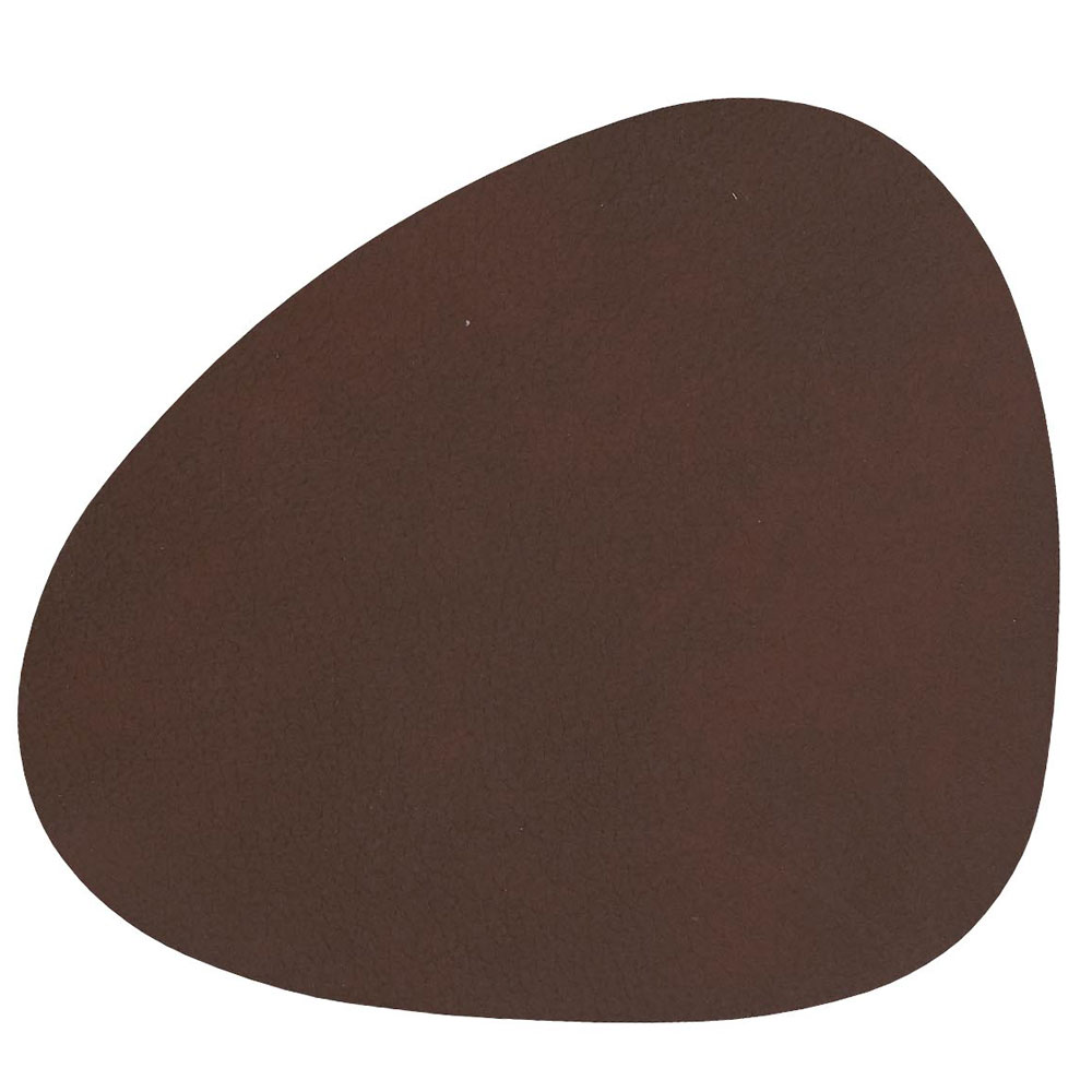 Curve Glasbordskåner Nupo 11x13 cm, Mørkebrun