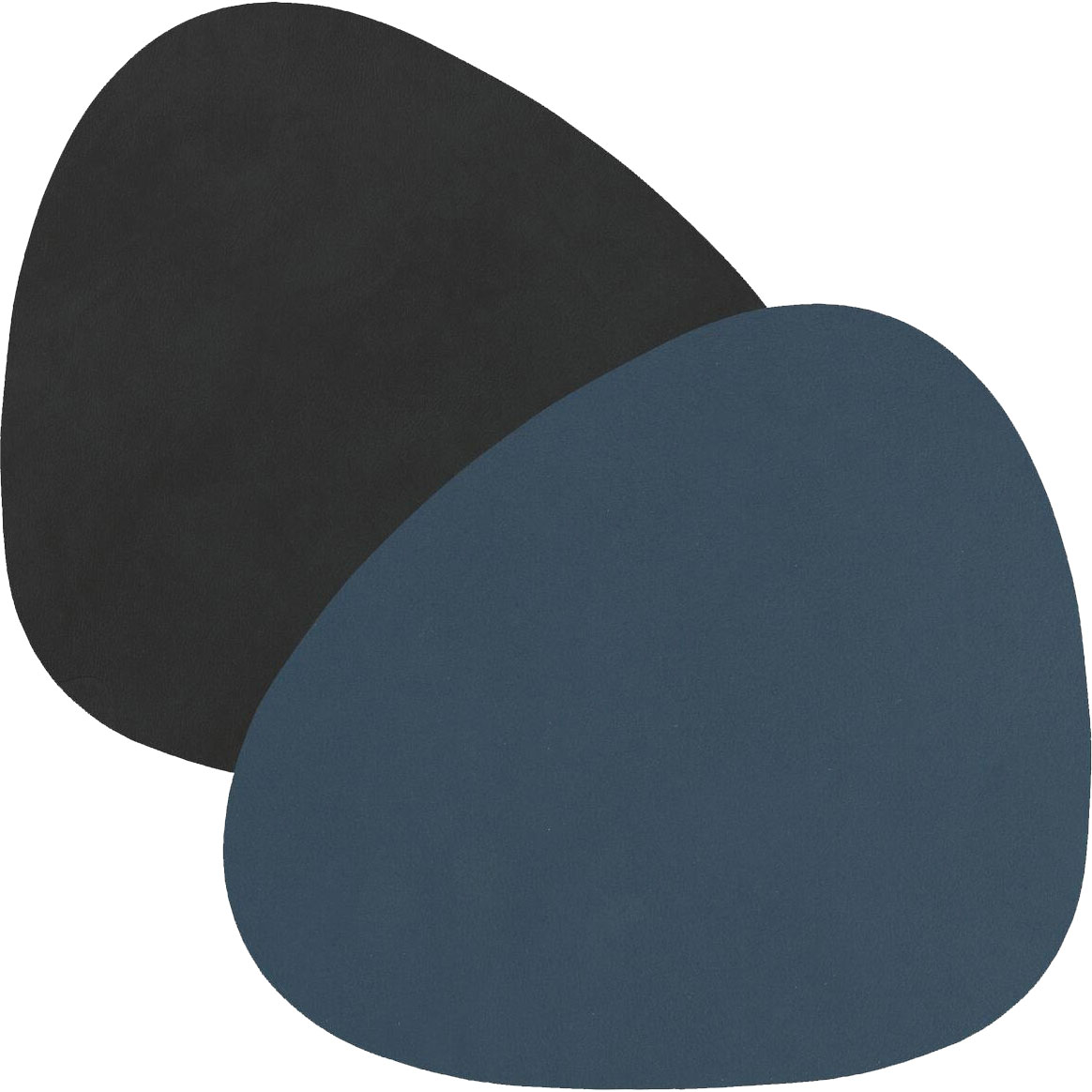 Curve Glasunderlag 11x13cm, Dark Blue/ Black