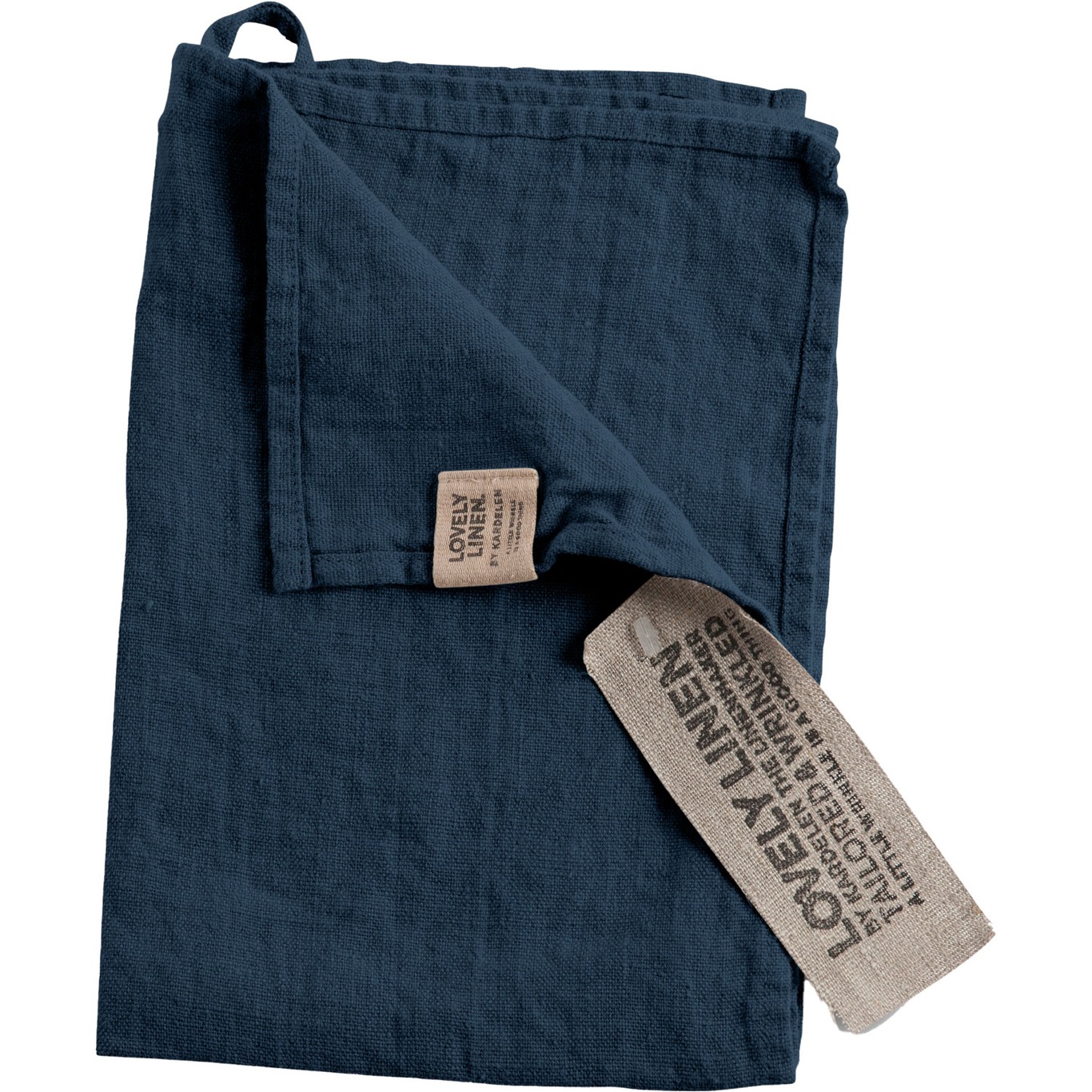 Lovely Gæstehåndklæde Hør 35x50 cm, Midnatsblåt