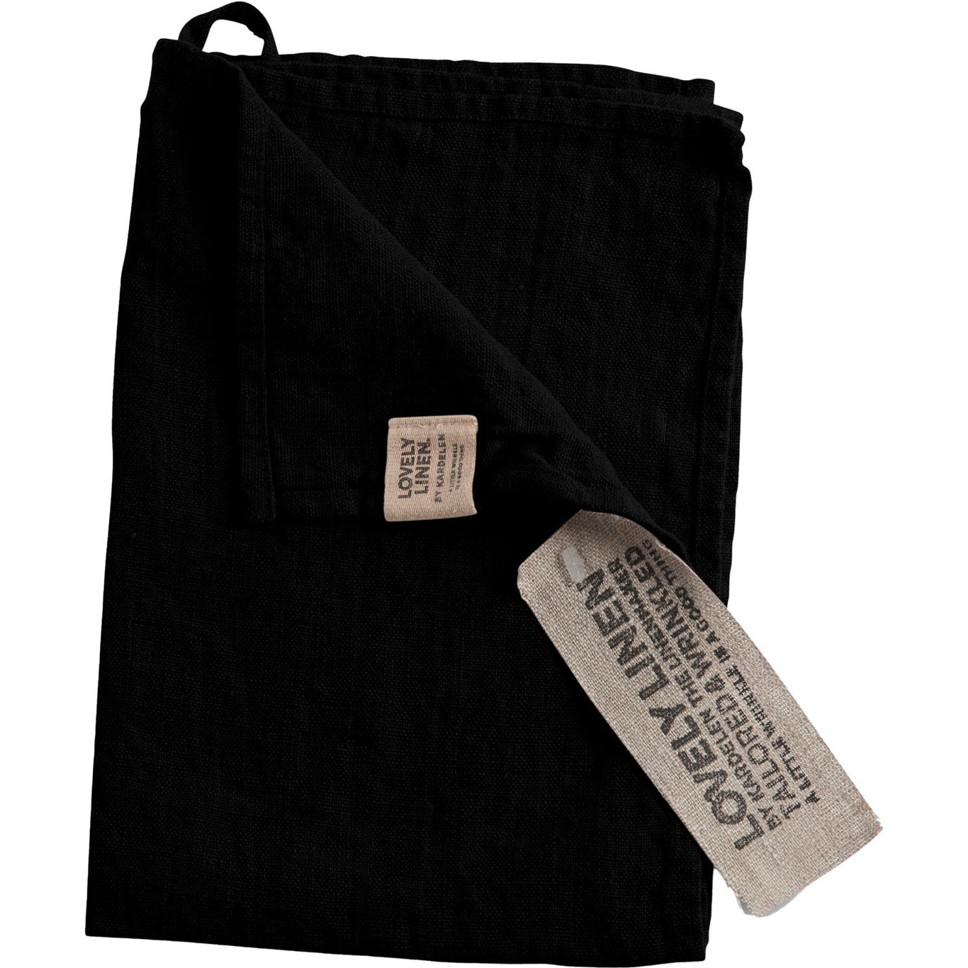 Lovely Gæstehåndklæde Hør 35x50 cm, Sort