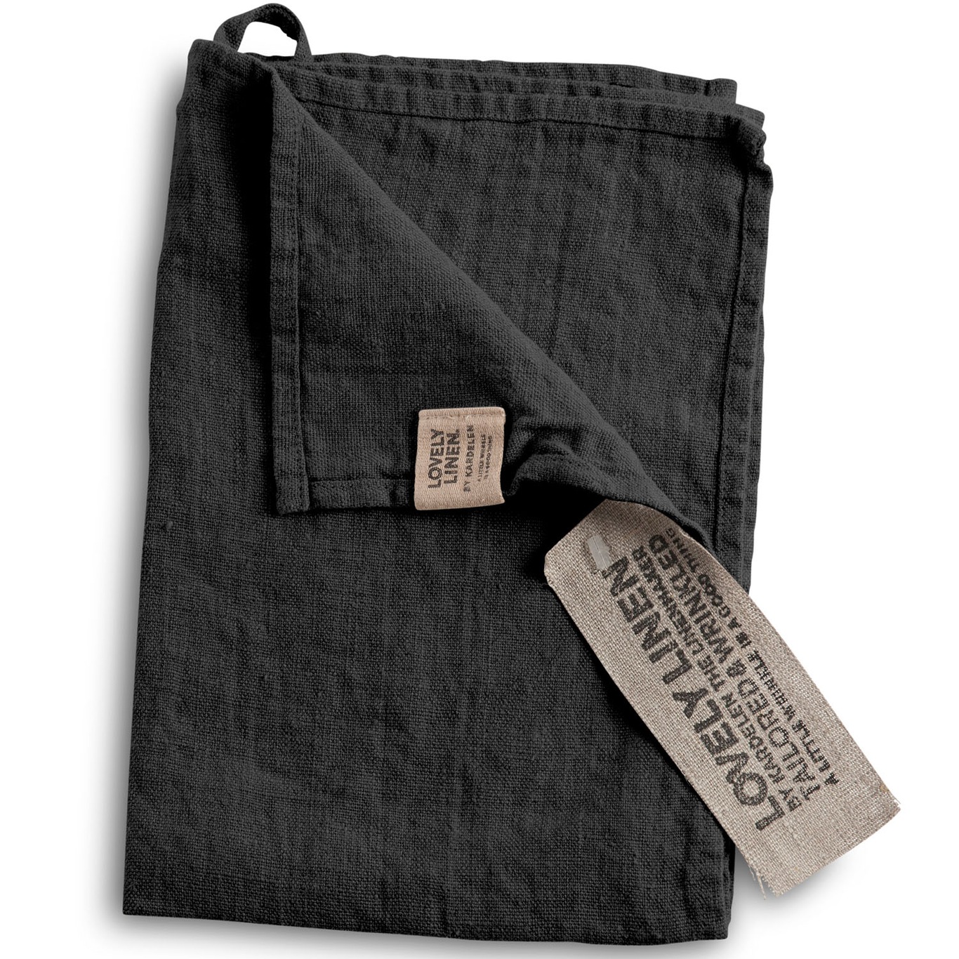 Lovely Gæstehåndklæde Hør 35x50 cm, Mørkegråt