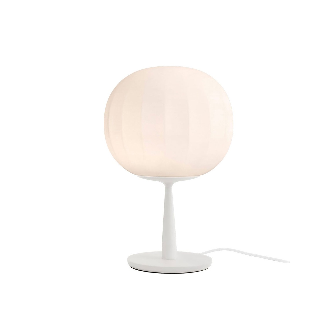 Lita Bordlampe 18 cm, Hvid / Opalglas