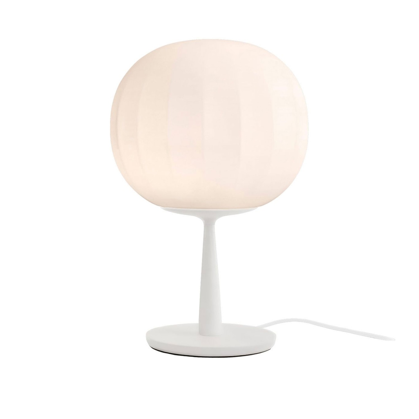 Lita Bordlampe 30 cm, Hvid / Opalglas