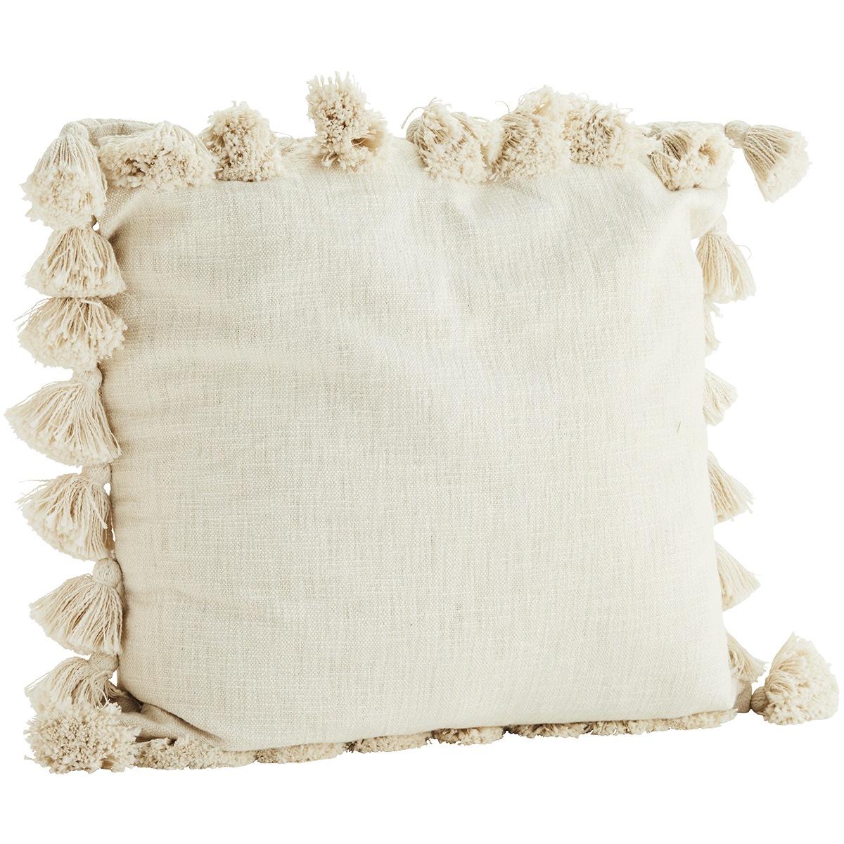 Cushion cover with tassels 60x60 cm, Off-White