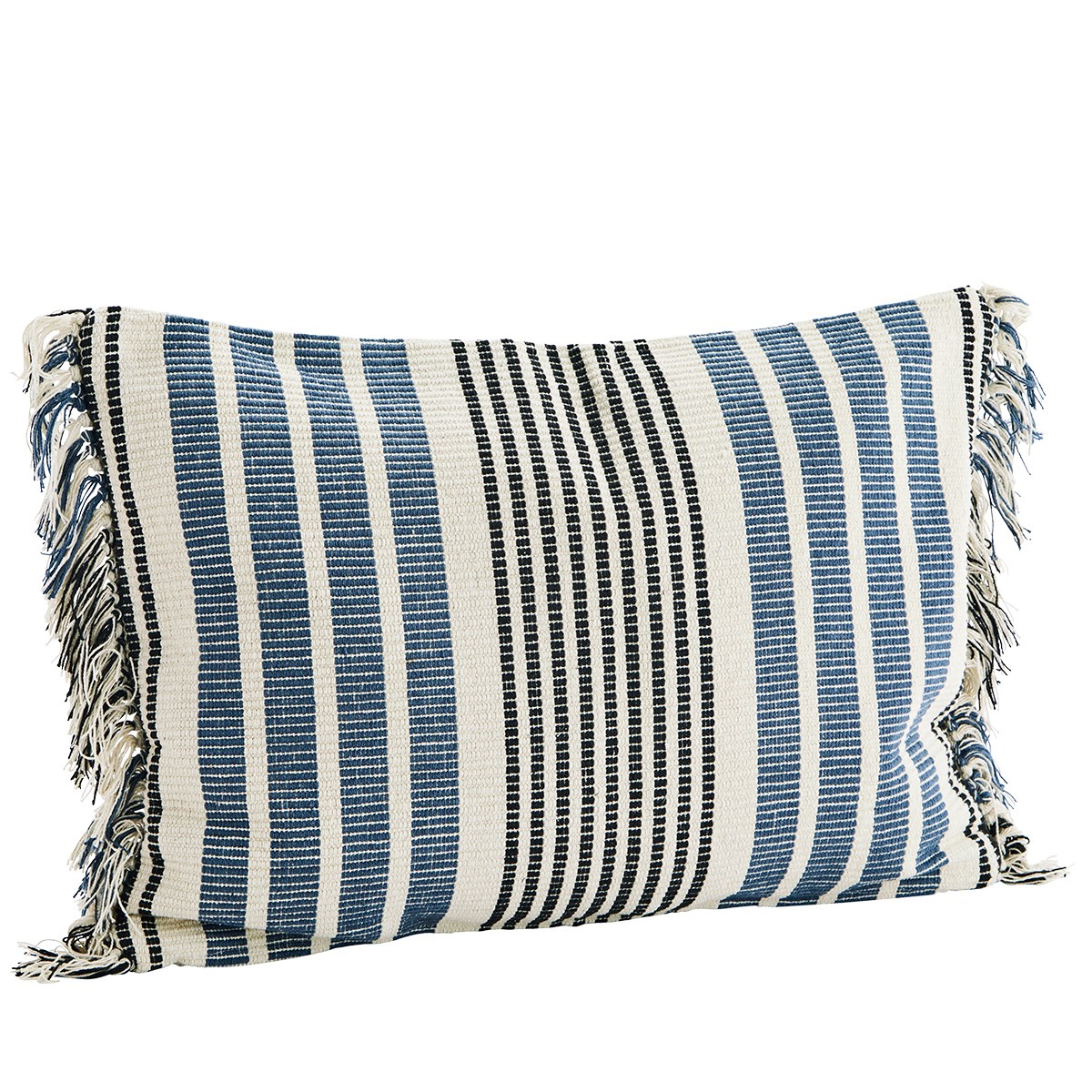 Striped Cushion Cover 50x70 cm, Off-White/Blue